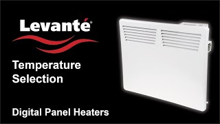 Levante Ecopanel Panel Heater Temperature Selection [upl. by Mukund]