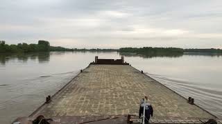 Towboat Front view Pushing Barge 4K [upl. by Pierro]