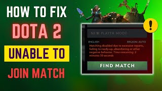 How to Fix DOTA 2 Unable to Connect After Match Accepted Simple Method [upl. by Wieche]