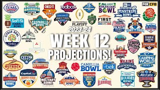 2023 College Football Week 12 Bowl Projections amp CFP Predictions [upl. by Taryne711]