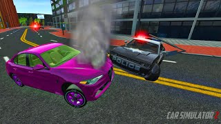 Alfa Romeo Giulia Quadrifoglio Vs Police Cars  Escape from the Chase  Car Simulator 2 Gameplay [upl. by Kaiser]