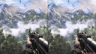 Far cry 4 1080p Vs 4K DSR Graphics Comparison [upl. by Clorinde]