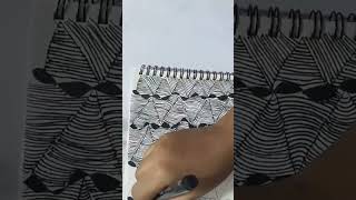 Full page zentangle patterns ♠️🩵creative art uniqueshorts [upl. by Ecart482]