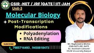 PYQs  Polyadenylation  RNA Editing  PostTranscriptional Modifications  genesisinstitute [upl. by Uzzi]