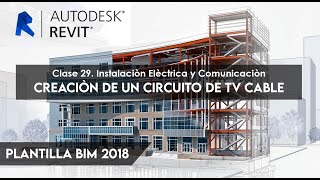 Plantilla BIM de Autodesk Revit  Clase 29 Circuito de Tv Cable Inst Eléctrica  Comunicación [upl. by Nnaillek]