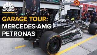 Take a tour of MercedesAMG PETRONAS F1 team’s garage with Toto Wolff [upl. by Irehs930]