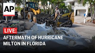 Hurricane Milton LIVE View of the aftermath from Clearwater Beach Florida [upl. by Iddo]