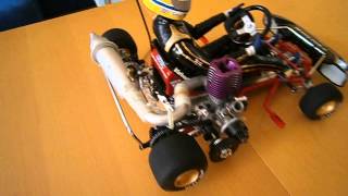 Kyosho Kart 10 Pro Racing Ayrton Senna 1982 Kartig World Championship Test Part1 [upl. by Akeemaj]