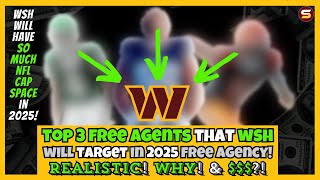 😎Top 3 Free Agents WSH Will Target in 2025 Free Agency  WSH 2025 Cap Space  REALISTIC Wishlist👀 [upl. by Lebna]