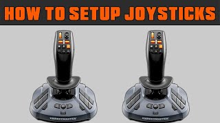 How To Setup Joysticks  Thrustmaster Sim Task Farmstick  Farming Simulator [upl. by Yentiw]