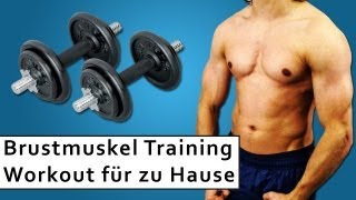 Brustmuskeltraining  Kurzhantel Training  5 Übungen für das Training zu Hause [upl. by Vance]