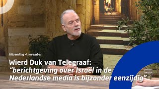 Wierd Duk van Telegraaf “berichtgeving over Israël in de Nederlandse media is bijzonder eenzijdig” [upl. by Galan]