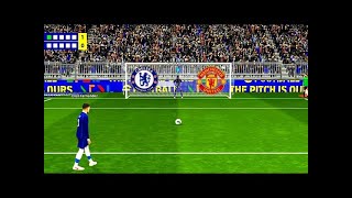 CHELSEA VS MANCHESTER UNITED  PENALTY SHOOTOUTS efootball2024 epl football chelsea utd [upl. by Verdie]