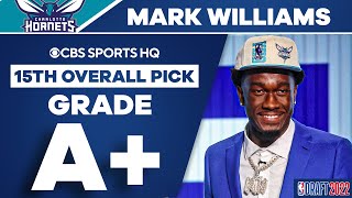 Mark Williams Selected No 15 Overall by the Charlotte Hornets  2022 NBA Draft  CBS Sports HQ [upl. by Garey]