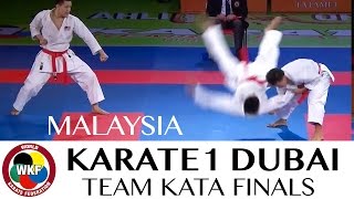 MALAYSIA Final Male Team Kata Karate1 Premier League Dubai 2016  WORLD KARATE FEDERATION [upl. by Grewitz]