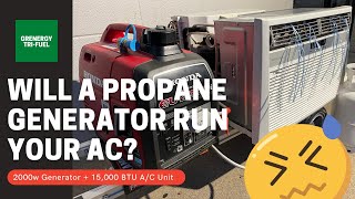 Will it Work Honda EU2200i  EU22i Propane Generator VS15000 BTU Air Conditioning Unit [upl. by Obnukotalo]