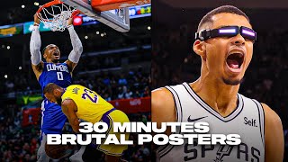 30 Minutes of BRUTAL POSTER DUNKS from 202324 NBA Season 🤯 [upl. by Aitnauq848]