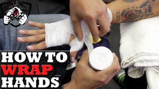 How to Wrap Hands using Tape amp Gauze for Amateur Boxing [upl. by Moses]