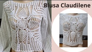 Blusa manga longa Claudilene canhoto [upl. by Shriver]