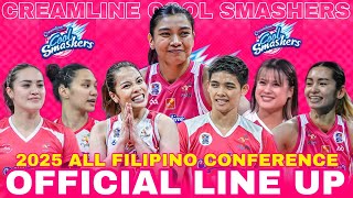 Newest OFFICIAL LINE UP 2025  May NAGBABALIK Pasabog ng CREAMLINE🤯 ALL FILIPINO CONFERENCE 2025👑 [upl. by Fidelas811]