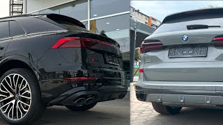 NEW BMW X5 M60i Facelift 2024 vs NEW Audi SQ8 TFSI 2024 Facelift REVS amp Exhaust sound Comparison [upl. by Jude]