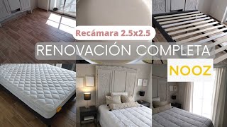 RENOVACIÓN COMPLETA RECAMARA de 25x25 mts CreaTuEspacio con noozmx [upl. by Orlanta]