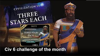 Three Stars Each Redux Civ 6 Challenge of the Month 3 [upl. by Gaughan931]