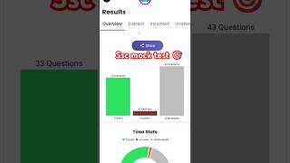 Ssc mock test 🎯mission ssccgl hardwork study shorts mocktest song youtube hindisong [upl. by Ahsilra]