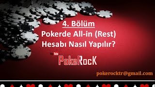 Türkçe Texas Holdem Poker Dersleri 4  All in Rest Hesabı Nasıl Yapılır [upl. by Esnohpla421]