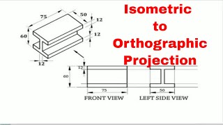 Engineering Drawing  ORTHOGRAPHIC PROJECTION  PROBLEM no 1  orthographic 1 [upl. by Lizabeth]