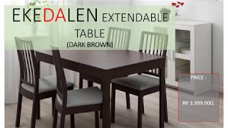 EKEDALEN DINING TABLE EXTENDABLE [upl. by Bull]