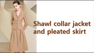 202410111922Shawl collar jacket and pleated skirtcutting숄칼라 재킷과 주름스커트재단 [upl. by Sivrat]