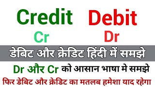 Debit or Credit ka matlab Hindi  Debit and Credit meaning  Dr and Cr Meaning [upl. by Navap205]