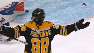 David Pastrnak Hat Trick in Game 1 vs Islanders 52921 [upl. by Ok]