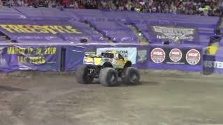 Monster Jam World Finals 16 XVI Team Hot Wheels Firestorm Scott Buetow Freestyle [upl. by Ffilc414]