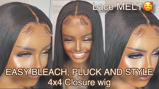 HOW TO STEP BY STEP 4x4 Closure Wig Tutorial BLEACH PLUCK INSTALL VERY DETAILED FT ISHOW HAIR [upl. by Sandberg]