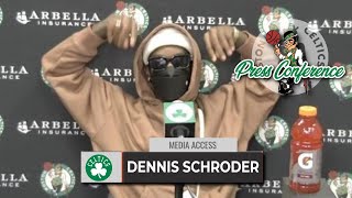 Dennis Schroder Gets HEATED at quotStupid Questionquot  Celtics vs Pelicans [upl. by Thin]