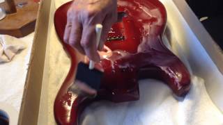 Strat finish stripping with Citristrip part 1 [upl. by Cerallua374]