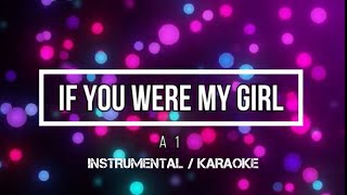 A1  If You Were My Girl Original Version  Karaoke instrumental w back vocals [upl. by Attela]