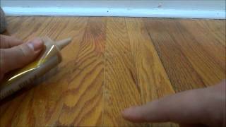 How To Fill In Gaps Between Hardwood Flooring With Wood Filler [upl. by Walt511]