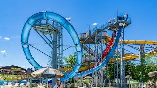 quotLunar Loopquot AquaLoop Looping Waterslide  Lost World at Wilderness Resort [upl. by Weiler788]