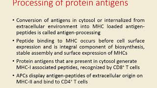 Antigen processing and presentation part 2 [upl. by Atnohs]