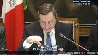 La relazione di Draghi alla Camera  26 marzo 2015 [upl. by Soloma]