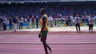 Usain Bolt runs relay for Jamaica at 116th Penn Relays 42410 [upl. by Ruttger]