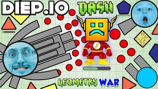 DIEPIO TANK WARS  GEOMETRY DASH FLASH Version IMPOSSIBLE GAME FGTEEV Hyper DERPY IO Game Fun [upl. by Atnima]