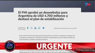 El FMI aprobó desembolso a la Argentina por USD 4700 millones Franco Mercuriali 31 enero 2024 [upl. by Refinnej112]