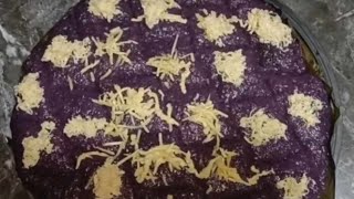 Ube Cassava with cheeseCassava Biko ubeEasy cassava Recipe [upl. by Newkirk]