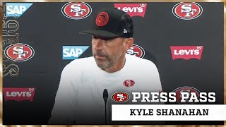 Shanahan Shares Updates on QB Situation Player Injuries from LACvsSF  49ers [upl. by Yelrebmik]