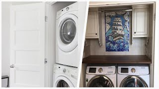 75 Laundry Room With Stone Tile Backsplash And Metal Backsplash Design Ideas Youll Love ♡ [upl. by Navets]