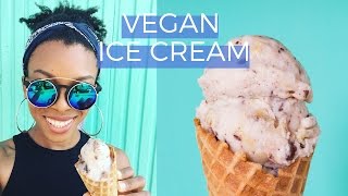 Vegan Ice Cream  Macadamia Milk Base  Grilled Banana amp Chocolate [upl. by Amieva]